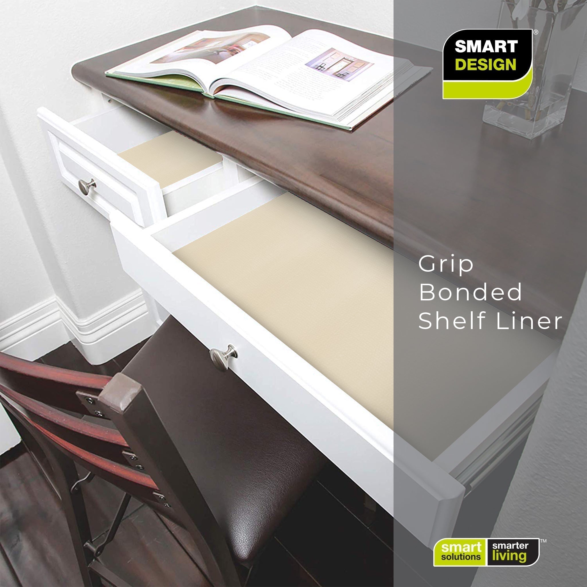 Bonded Grip Shelf Liner - 12 Inch x 10 Feet - Non-Adhesive